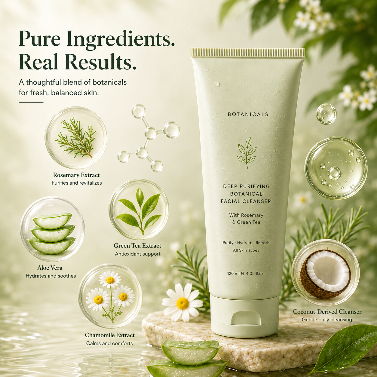 Deep Purifying Botanical Facial Cleanser